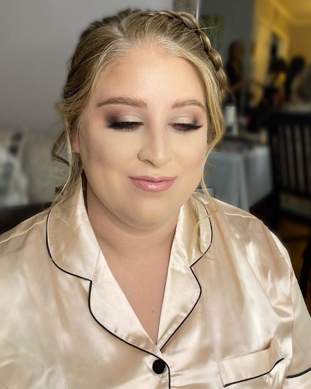Keyla applying makeup